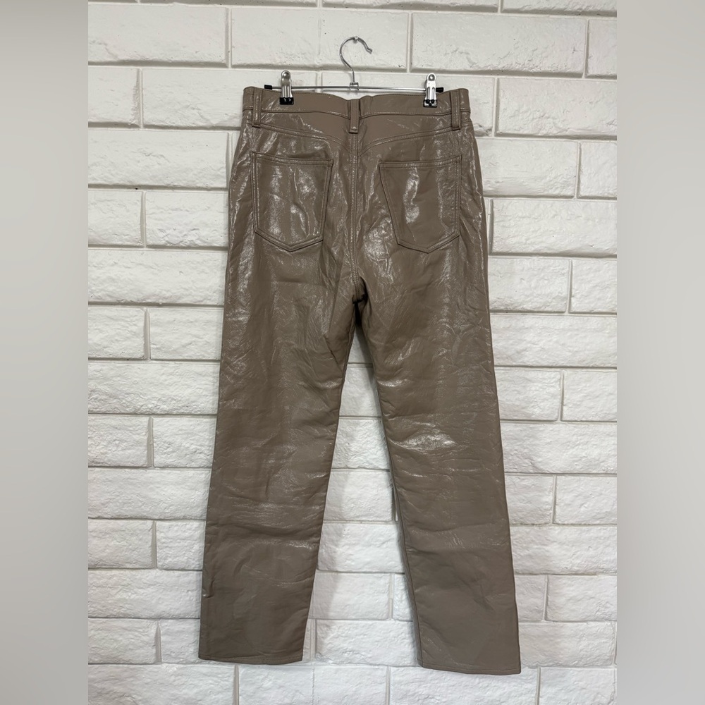 AGOLDE Recycled Leather Quail Patent 90's Pinch Waist Pants - Picture 4 of 6